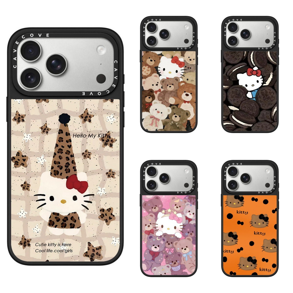 Cozy pattern character iPhone case